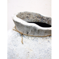 Wazon Rustykalny Dzban XL betonowy Bielony 40cm